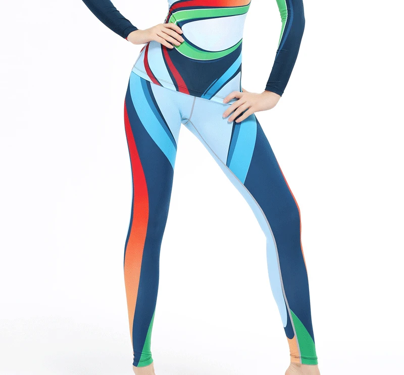 Женские спортивные колготки для фитнеса и бега эластичные обтягивающие штаны