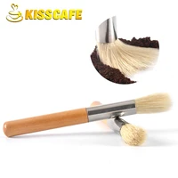 coffee machine grinder cleaning brush bristle wooden handle coffee milk powder brushes household bar cleaning brush coffee