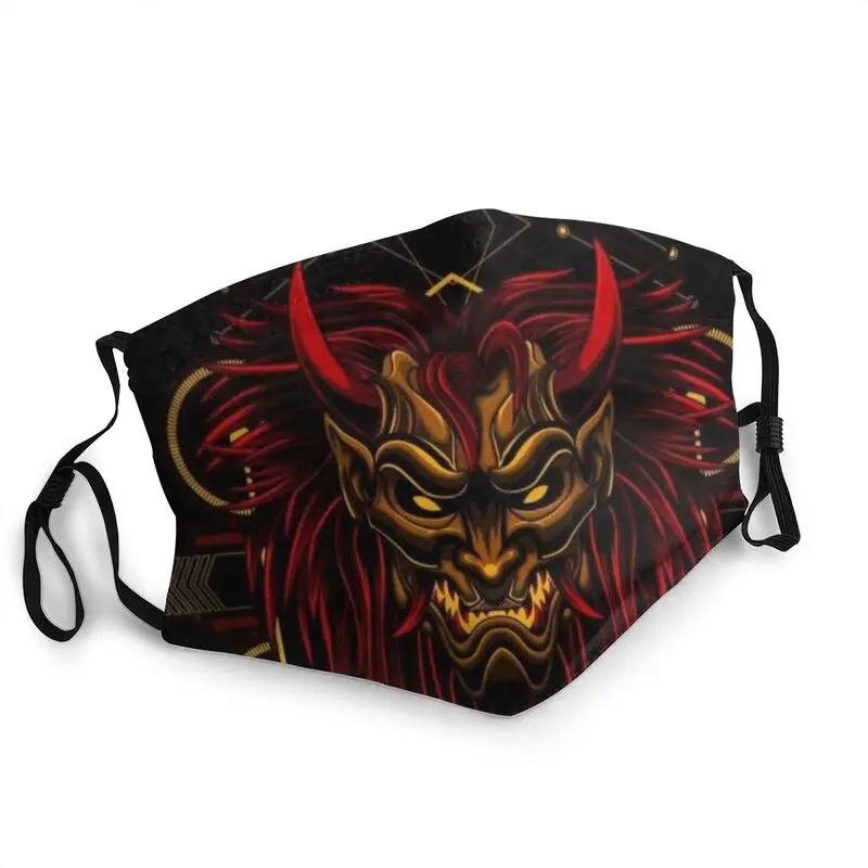 

Японская многоразовая маска для лица Oni Art BabyBee для мужчин и женщин, японская татуировка, они Самурайские пылезащитные искусственные маски д...