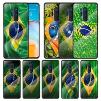 tempered glass cover brazil brazilian flags for oneplus 9r 9 8t 8 nord z 7t 7 pro 5g shockproof shell phone case capa