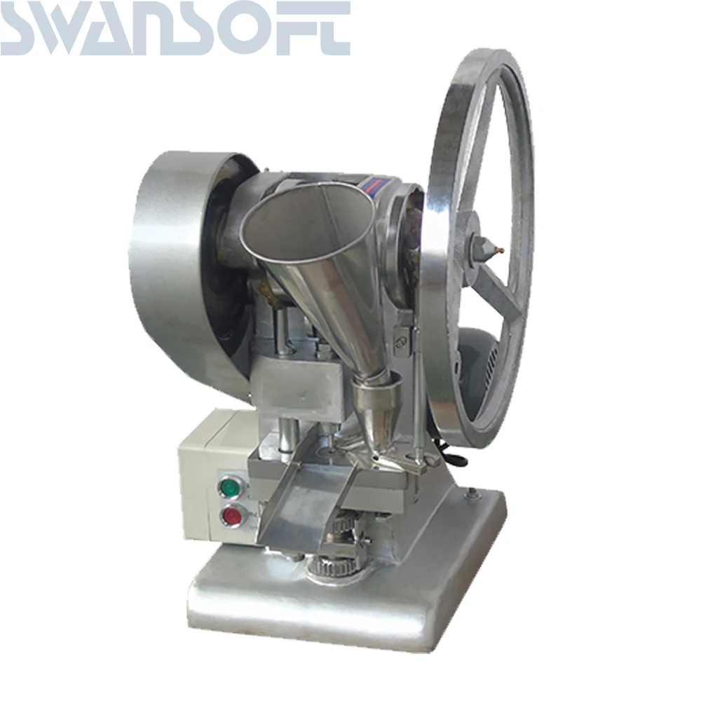 

SWANSOFT 1.5t Manual Single Punch Sugar Tablet Pill Press Machine Slice Making Hand Operated Mini Type Calcium Tablet Maker