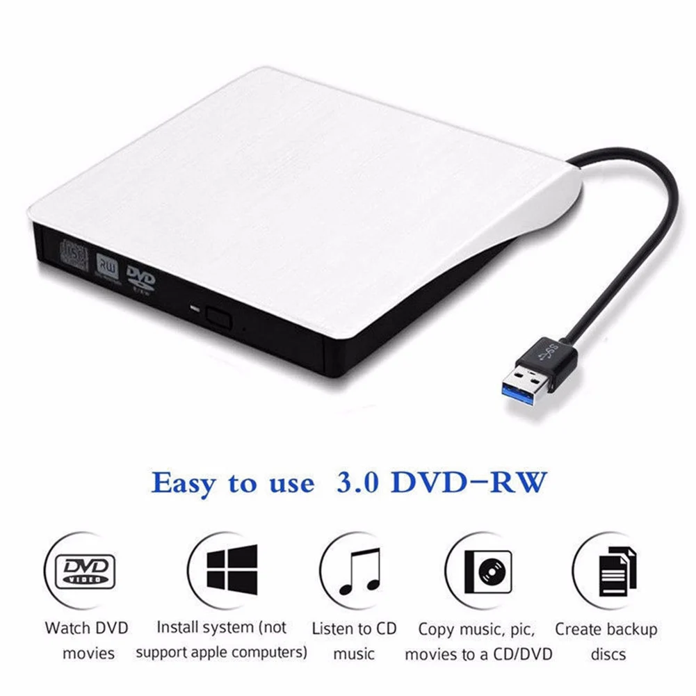 12,7 мм USB 3,0 DVD привод Внешние оптические приводы Корпус Sata к USB Внешний чехол для ноутбука без привода