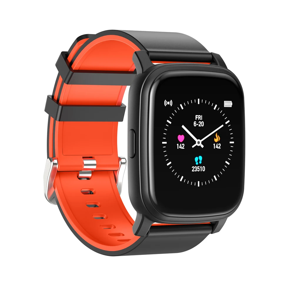 Orange Новинка SENBONO полный сенсорный экран Смарт-часы водонепроницаемые Bluetooth спортивные фитнес-трекер Мужские Женские умные часы для IOS Android - Цвет: Orange