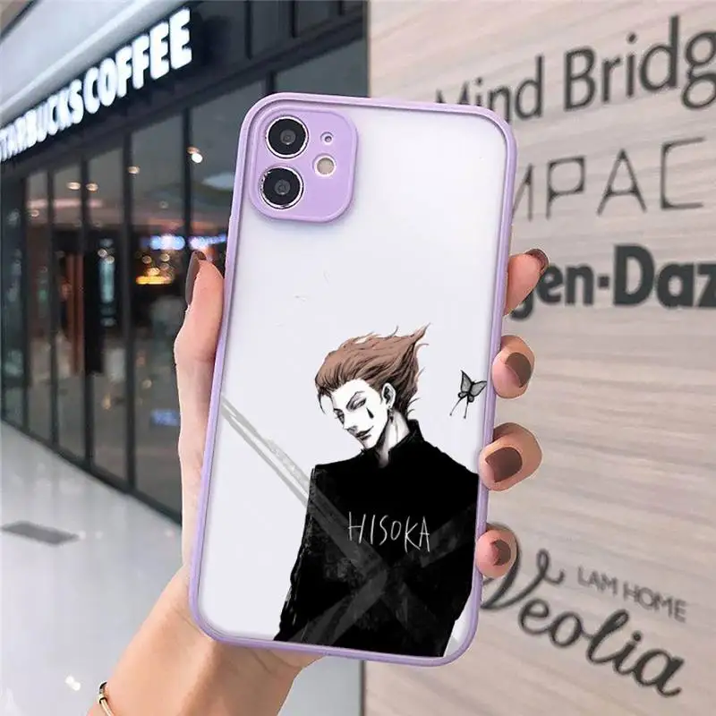 

hunter x hunter Phone Case purple matte transparent For iPhone 7 8 x xs xr 11 12 pro plus max mini Clear Funda