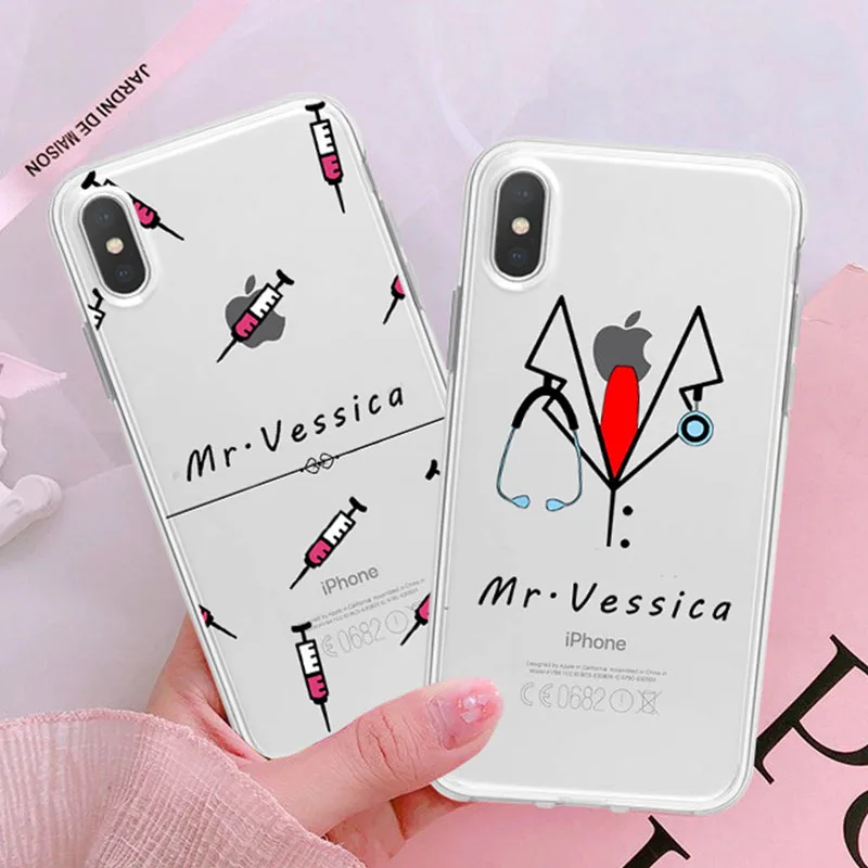 Чехол для Телефона iPhone X XS Max XR 6 6S 7 8 Plus 5 S SE персонализированный мягкий прозрачный