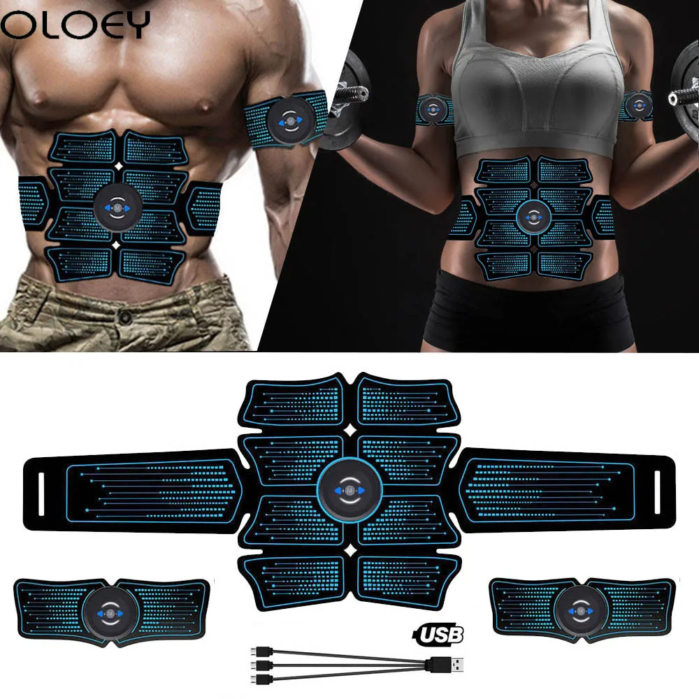 Заряжаемый беспроводной умный фитнес пояс для мышц Вибрационный брюшного пресса