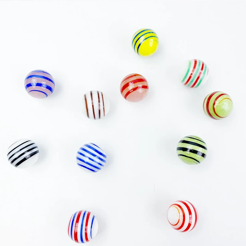 

11pcs 20mm Glass Ball Cream Console Game Pinball Machine Cattle Small Marbles Pat Toys Parent- Child Beads Bouncing Ball Sports