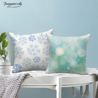 fuwatacchi winter snow photo cushion cover snowflower printed pillow covers for home sofa chair decorative pillowcases xmas gift