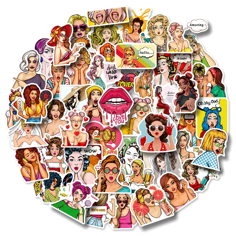 Фото 50 шт. стикеры Pop Girl в стиле хип-хоп №2