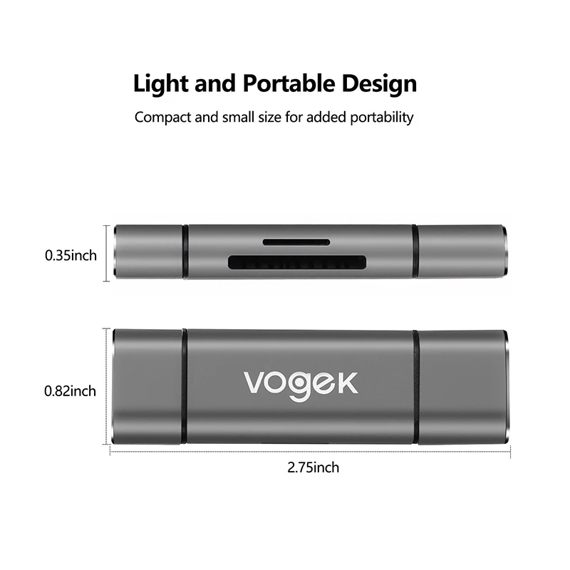 Кардридер Vogek 3-в-1 USB 3 0 SD/Micro SD SDXC SDHC адаптер для смарт-карт памяти MacBook ПК планшета