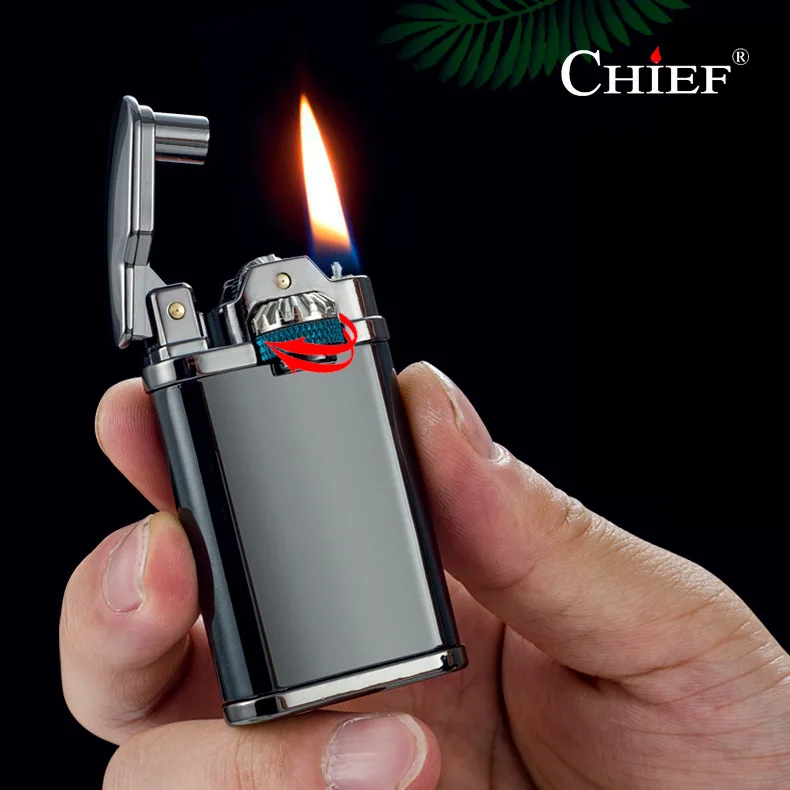 

Vintage Cigarette Kerosene Lighter Oil Tank Creative Retro Rocker Arm Grinding Wheel lighter Portable Metal Smoking Gift