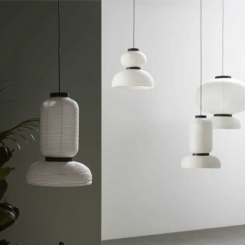 Kopen Janpanese Stijl Hanger Lamp Lantaarn Opknoping Lichtpunt Handgemaakte Papier Kroonluchter Voor Woonkamer Home Decoratie Art Design