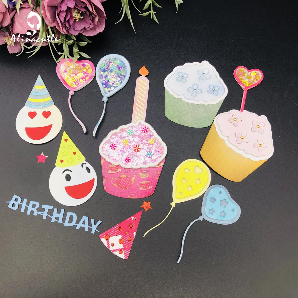 

Metal Cutting Dies Birthday Cake Party DIY Scrapbooking Paper Craft Handmade Album Card Art Die Cut