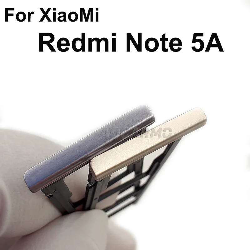 Aocarmo для XiaoMi Redmi Note 5 5A металлический пластиковый лоток Sim-карты MicroSD слот Держатель