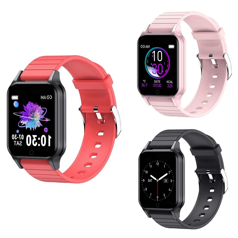 

Smart Watch for Women Men Heart Rate Temperature Blood Pressure Monitor Sport Waterproof Watch for Android IOS T96