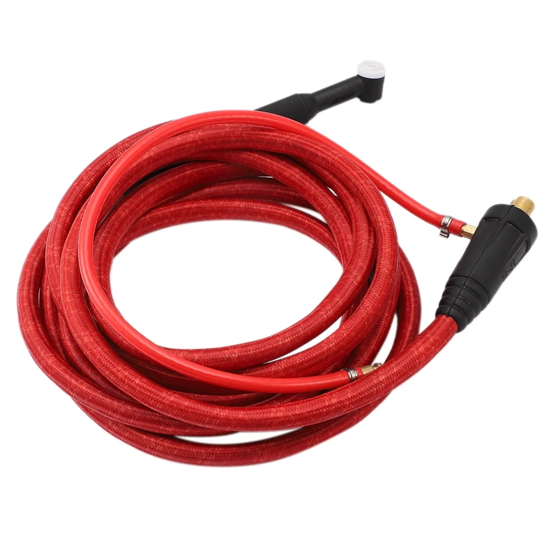 WP9F 4M Red Super Soft Hose Braided Air-Cooled Complete TIG Welding Torch 35-70 Connector | Инструменты