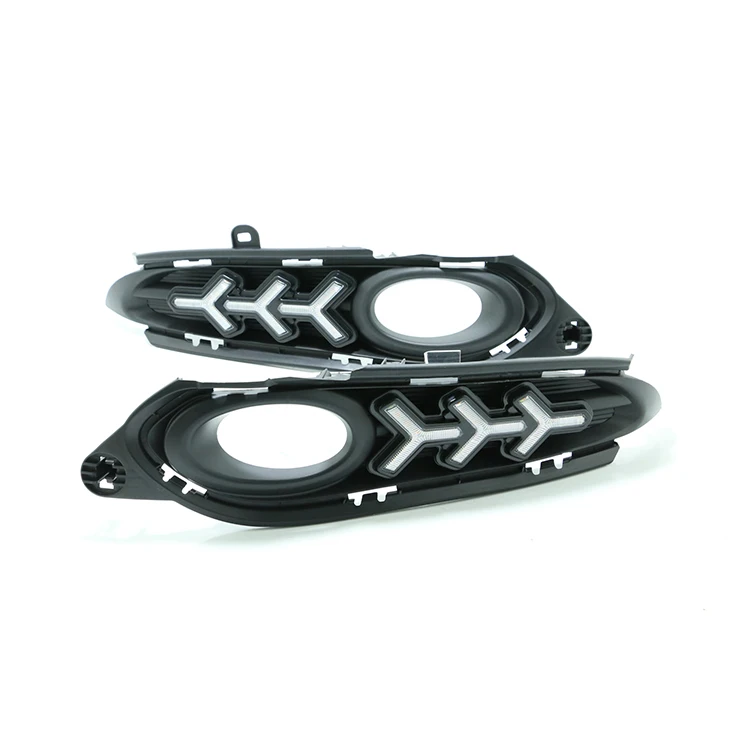 Противотуманные фары 2 шт. дневные ходовые огни с желтым указателем поворота для