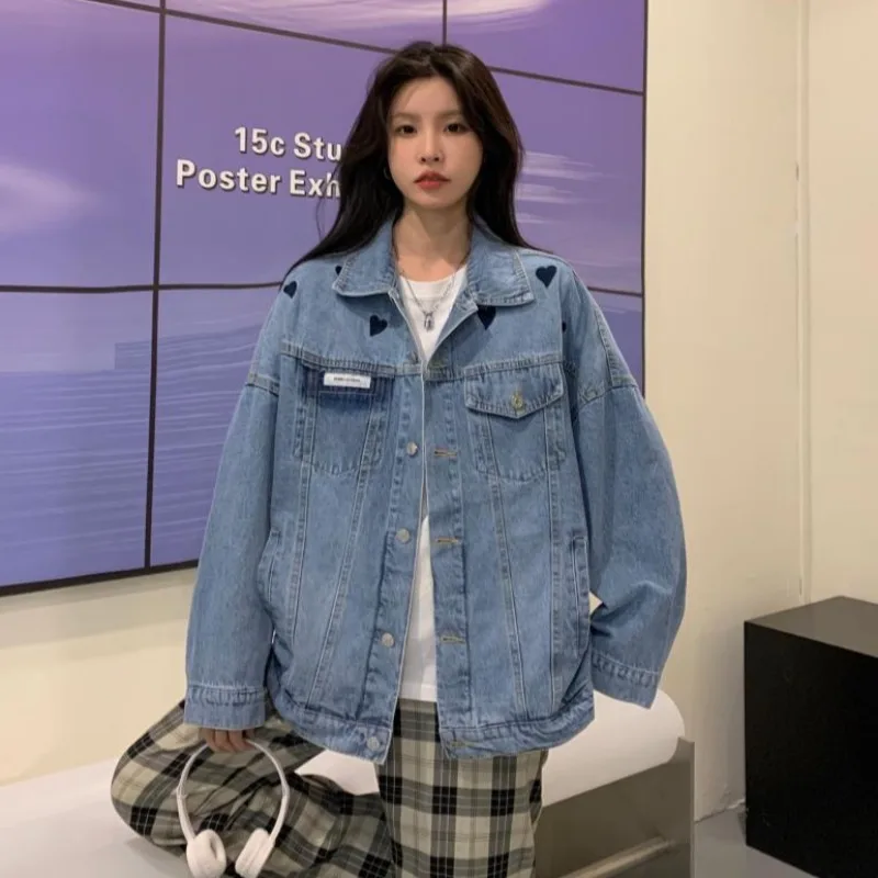 

Женская короткая ковбойская куртка с длинным рукавом, лацканами, 2021 ~ little love