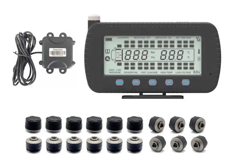 

Tire pressure Gauge monitoring system 6~46 tires external/internal sensor truck/BUS with RS232 port integrated with GPS