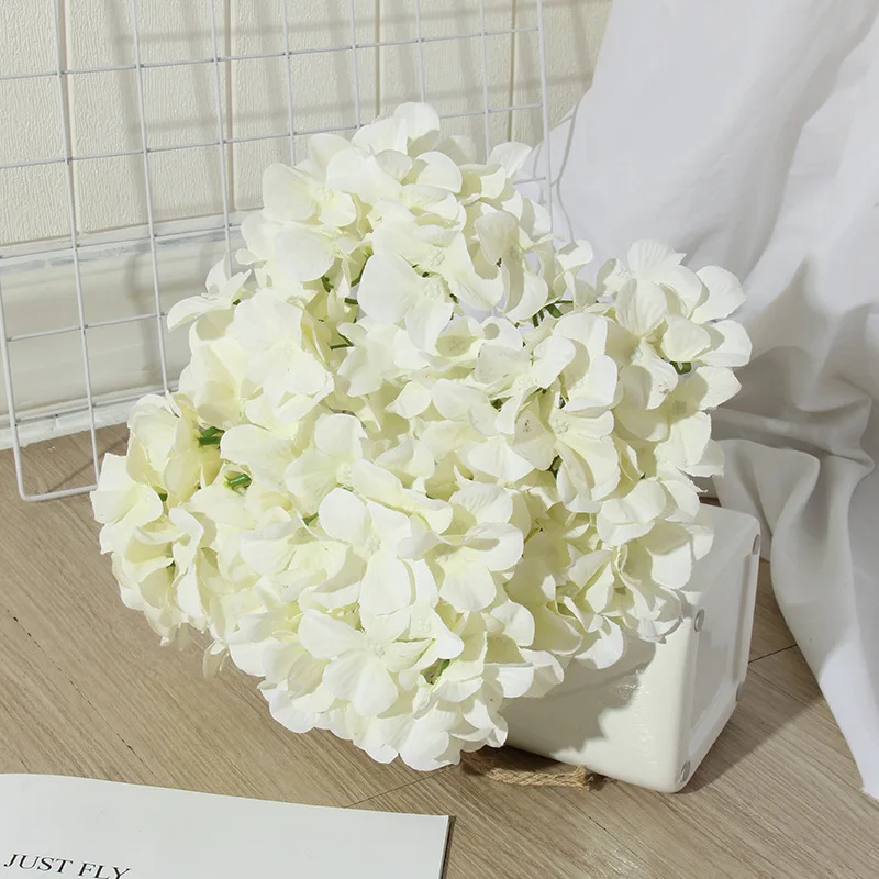 Искусственные соцветия гортензии 7 шт шелковые цветы со стеблями самодельный