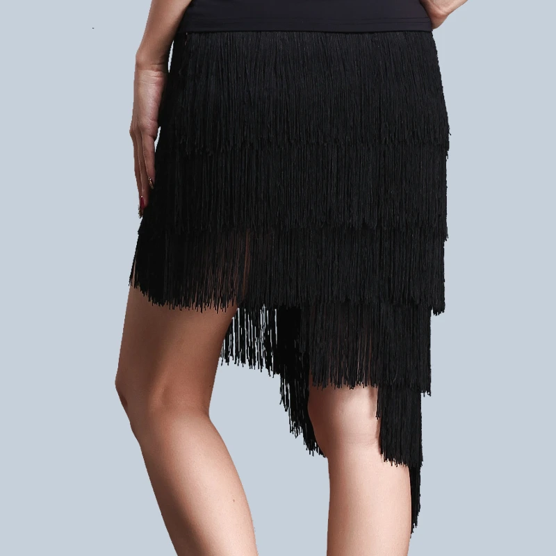 Новинка платье для латиноамериканских танцев со скошенной юбкой Женская юбка