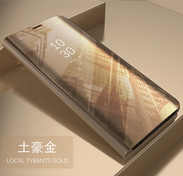 Gold Смарт mi rror флип чехол для mi Xiao mi A3 CC9 CC9E 9 9T Pro A2 8 SE Lite Max 3 Pocophone F1 чехол для телефона - Цвет: Gold