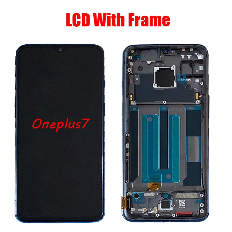 Для OnePlus 7 Pro 8 7T AMOLED Оригинальный ЖК-экран в сборе и передний Чехол Инструменты для