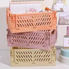 Книжная корзина, складная корзина для хранения, вместительная Студенческая клетка, Пластиковая Складная домашняя коробка для ежедневного использования