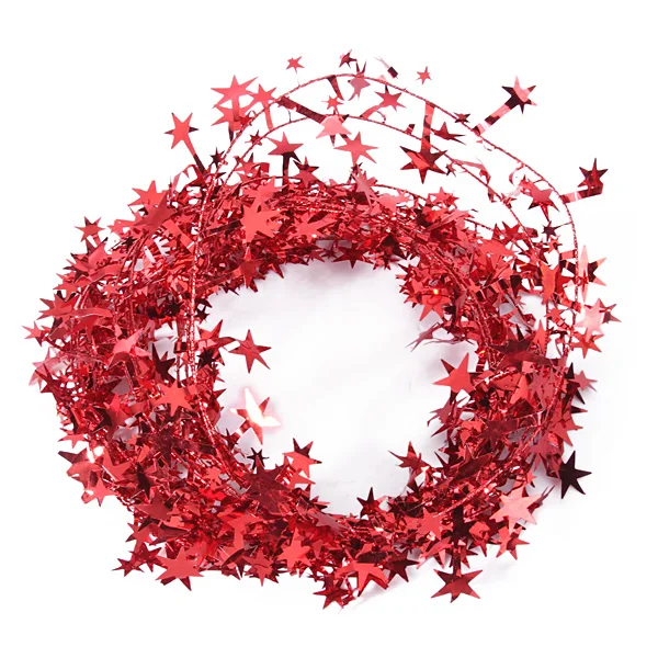 Star Wire Garlands Decorative Glittering Tinsel Garland Wreath 5 Colors Choices | Дом и сад