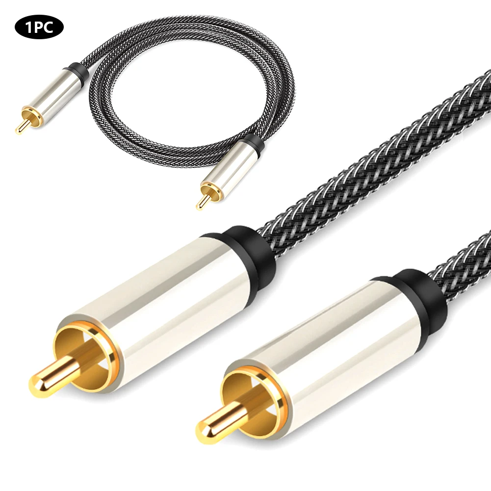 HIFI 5.1 Audio Cable Gold Plated Digital RCA To RCA Male Coaxial Coax Amplifer SPDIF Home Video TV Accessories