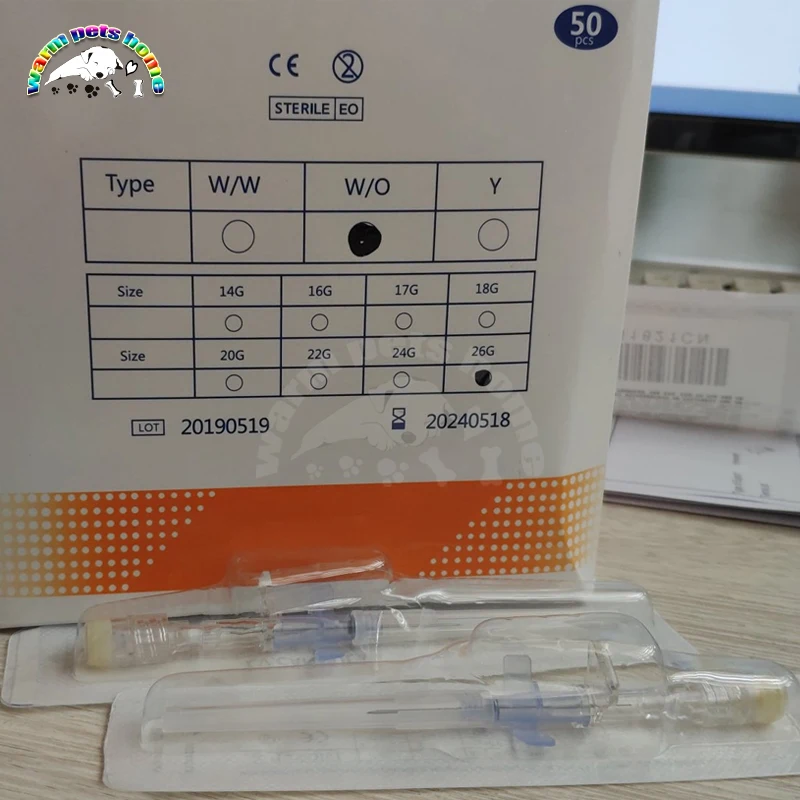 Ветеринарный 50 шт. I. V. Катетер для животных Cannula катетеры домашних с головкой