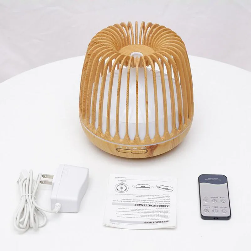 

New Aroma Essential Oil Diffuser Wood Grain 7 Color Changing LED Light Cool Mist Difusor For Home Ultrasonic Air Humidifier