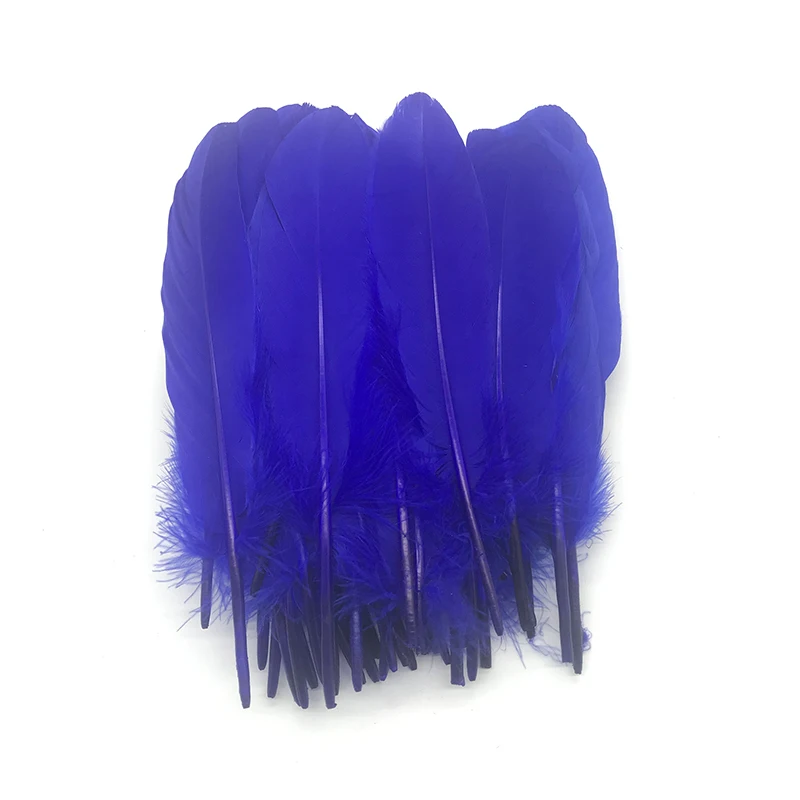 Хорошее качество, перо, 100 шт./лот, натуральный белый гусиный пух, 15-20 см, украшение для свадьбы, сделай сам, цветное перо, материал, аксессуары