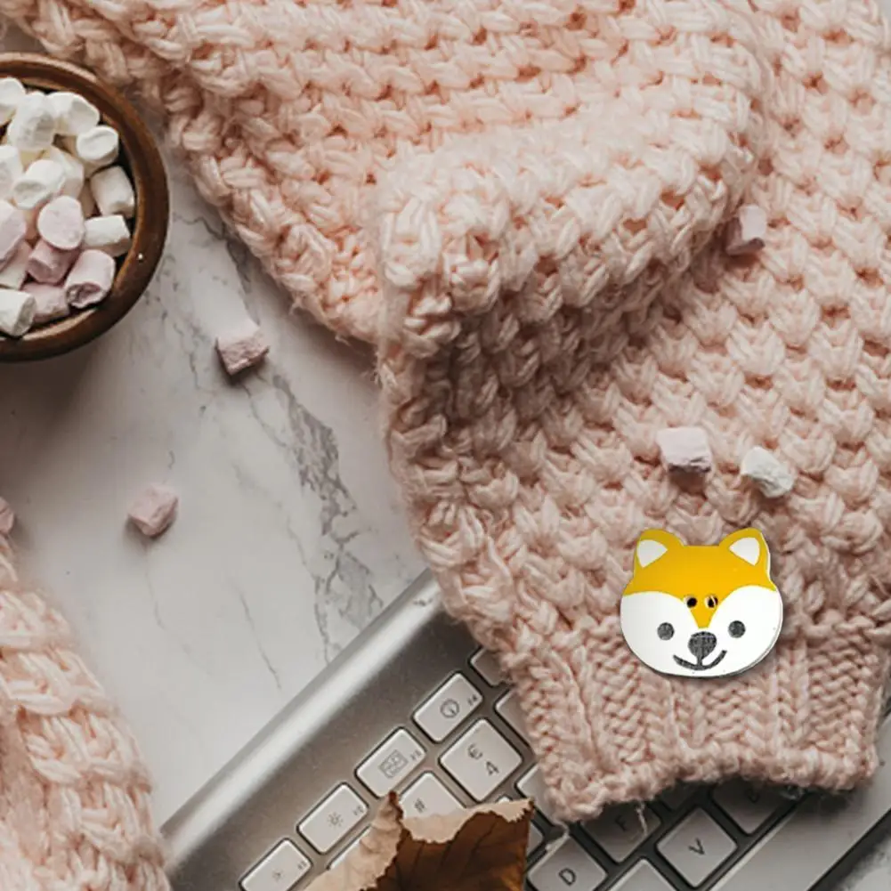 

Dog Pattern Creative Sewing Buttons Easy Install Eco-friendly Wood DIY Handicrafts Craft Buttons Garment Accessories for Home