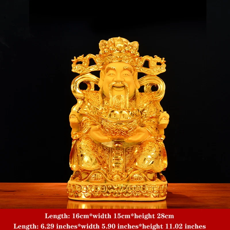 

Handmade resin statue of God of Wealth, modern art sculpture, high-end home living room decorationOffice decoration gift statue