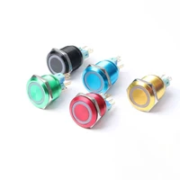 22mm metal button switch oxidation color ring with light self reset self locking waterproof jog 12v24v220v