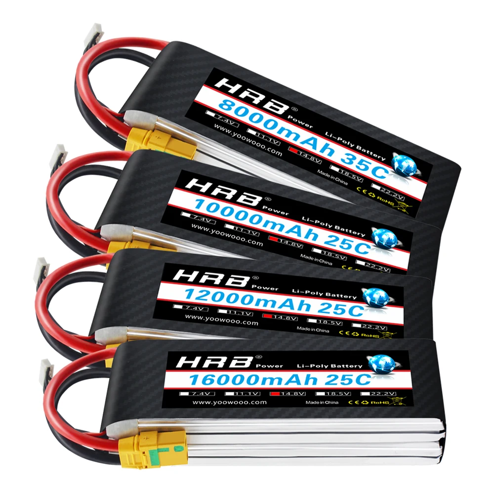 Bater&iacute;a para veh&iacute;culos a control remoto, cargador de lipo para coches controlados 14,8 v, 5000mah, 6000mah, 4S, 2200mah, 3300mah, 4200amh, 12000mah, 22000mah-4
