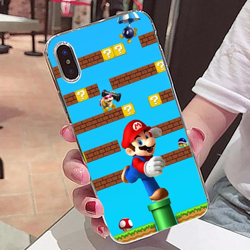 Мультяшный супер Мэри Жесткий PC Grind arenaceous чехол для телефона iPhone XS Max 8 8Plus 7 7Plus 6 6SPlus