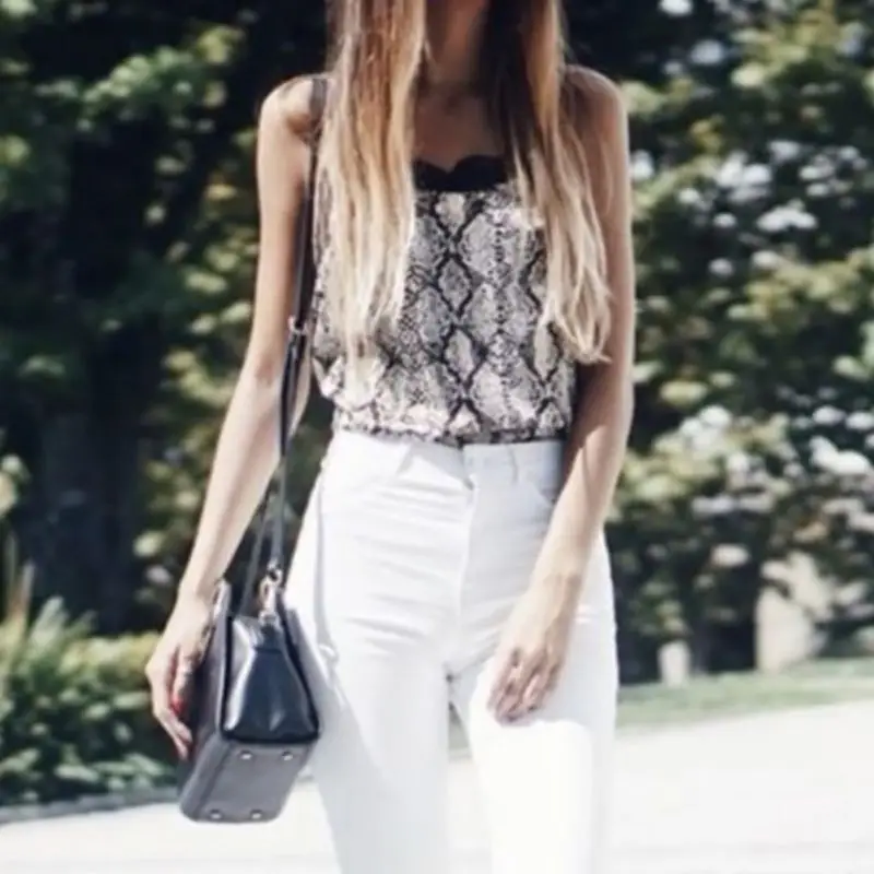 

Fashion Sexy V Neck Women Blouse Leopard Print Snake Skin Lace Shirt Party Clothes Ladies Blouses Womens Tops And Blouses