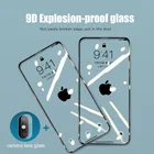 Защитное стекло 9D с полным покрытием 2 в 1 для iPhone 13 Pro Max 7 8 6 Plus Se, стекло для защиты объектива камеры для iPhone 12 11 Mini X XR