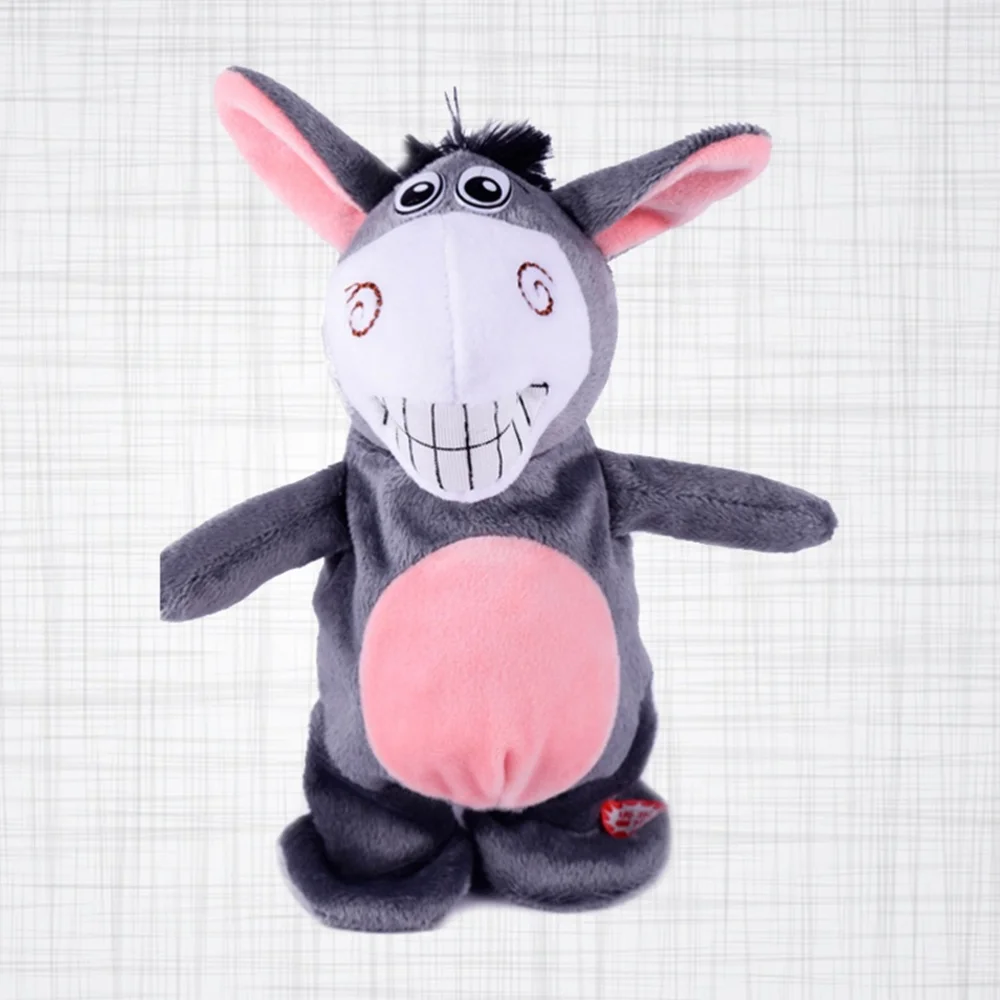 

Talking Donkey Funny Plush Imitates Children Words Mimicry Pet Electronic Stuffed Animal Interactive for Kids Early