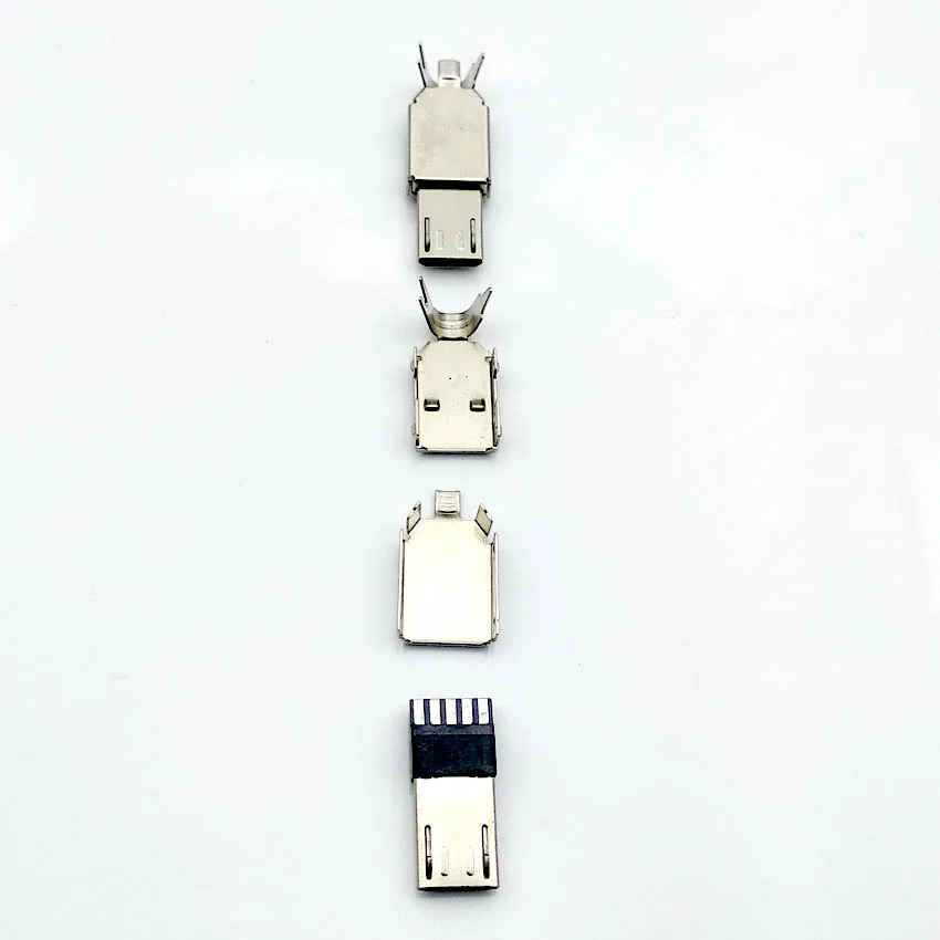 50 шт./лот 4 контактный разъем Micro USB 5in штекер черный/белый сварочный кабель для