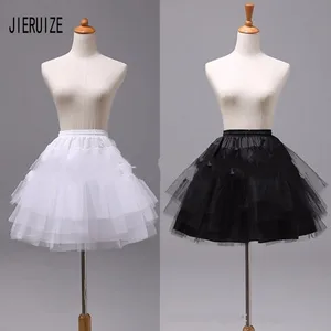 JIERUIZE, детская трехслойная сетчатая юбка для девочек, Нижняя юбка в стиле кринолина, без застежек, для цветов, свадебное платье для девочек, балетное платье
