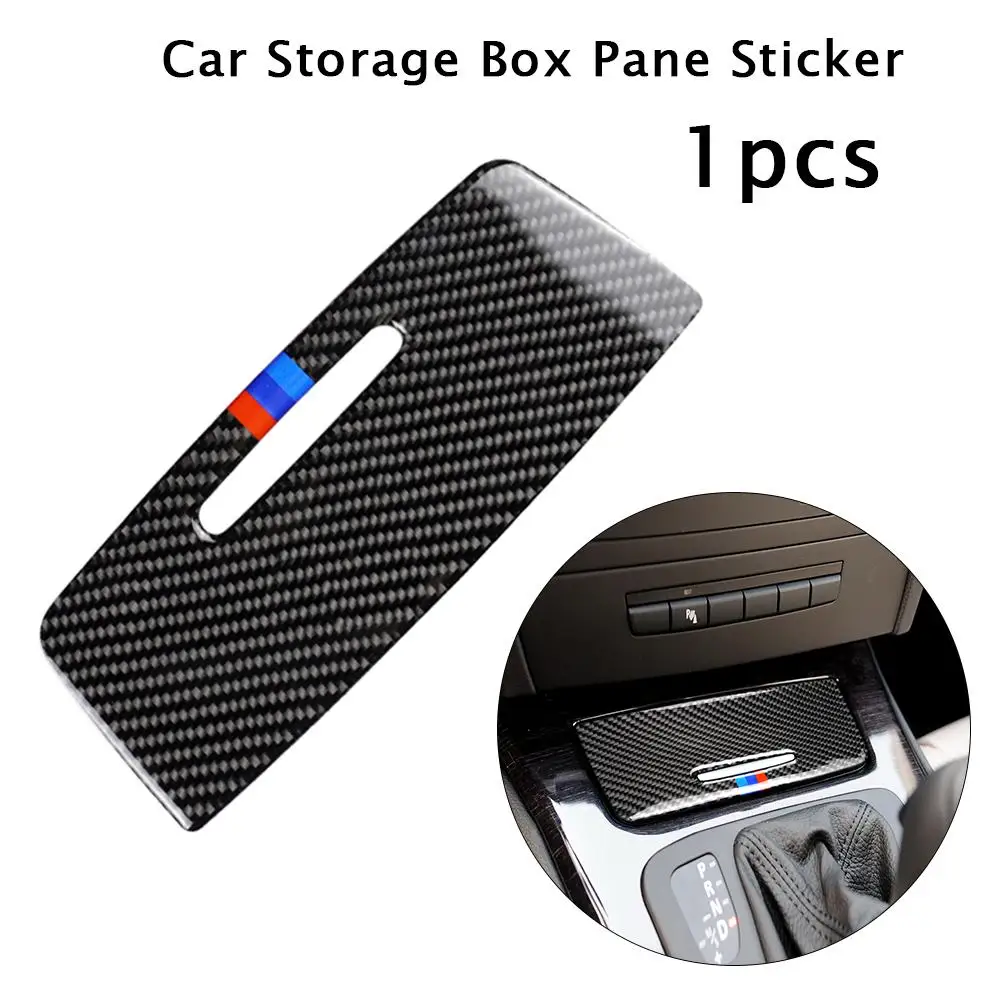 

Новая автомобильная коробка для хранения из углеродного волокна, наклейка на панель, украшение интерьера, отделка, Обложка, наклейки, автом...