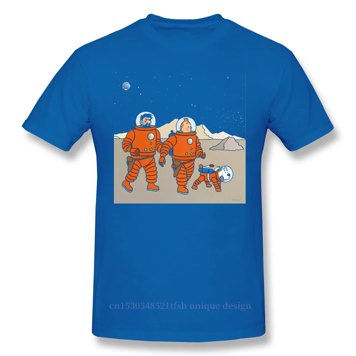 

Captain Haddock Tintin Snowy Merchandise Print Cotton T-Shirt Hombre The Adventures of Tintin 3D Men Fashion Streetwear Shirt