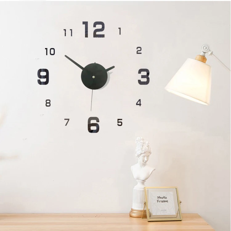 Большие декоративные настенные часы простые бесшумные украшения для гостиной