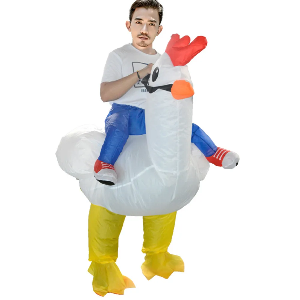 Милые детские надувные костюмы для верховой езды и прогулок с животными цыплят