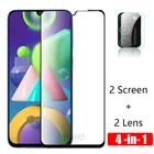 Защитное стекло 4 в 1 M21 для Samsung M31, стекло для защиты объектива камеры Samsung Galaxy M31, M 21, 31, защитная пленка для экрана