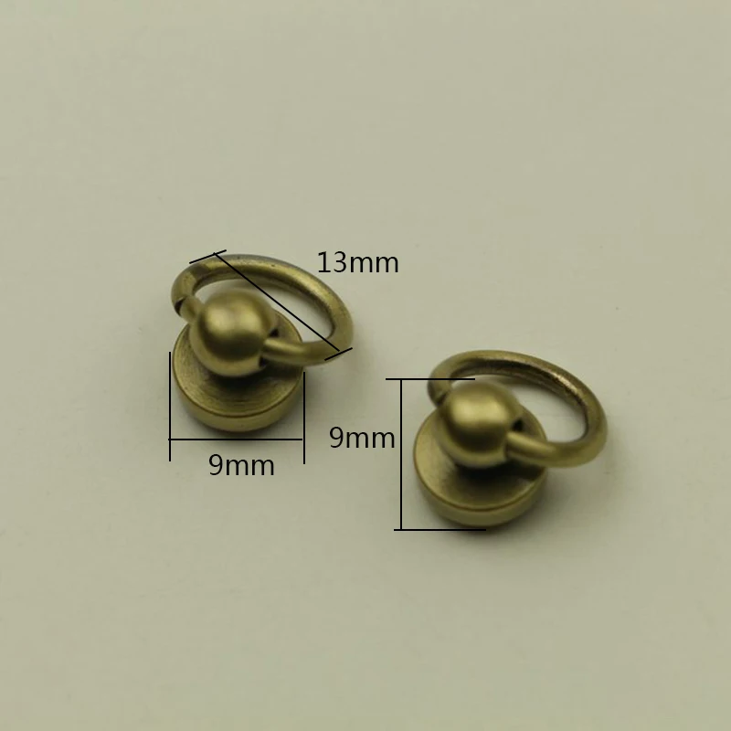 10 шт./кольцо для ремня и головки из чистой меди медная Вращающаяся ручка головка