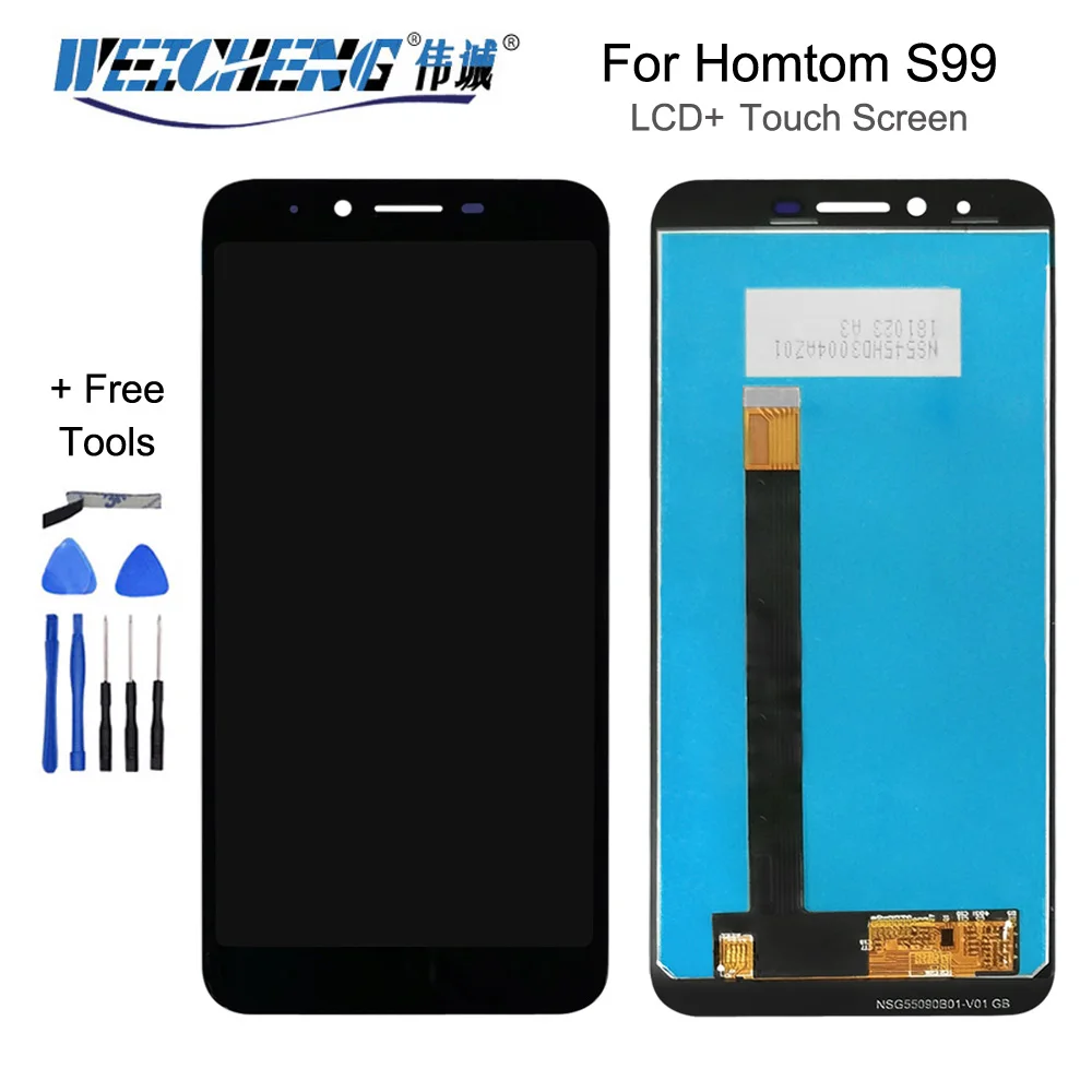 Для HOMTOM S99 ЖК дисплей Дисплей + кодирующий преобразователь сенсорного экрана в